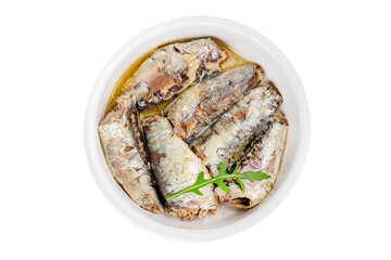 Sardine canned fish dish fresh delicious gourmet food background on table rustic food top view copy space pescetarian diet