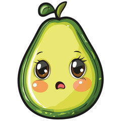 Fototapeta premium Half Cut Avocado vector icon. fresh Avocado fruit vector. avocado fruit vector. split avocado