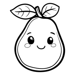 Obraz premium Half Cut Avocado vector icon. fresh Avocado fruit vector. avocado fruit vector. split avocado