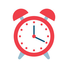 Vector image of an alarm clock icon with a white background