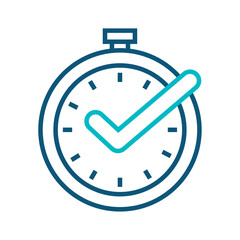 Vector image of stopwatch icon with white background