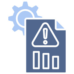 Crisis Management Flat Blue Icon