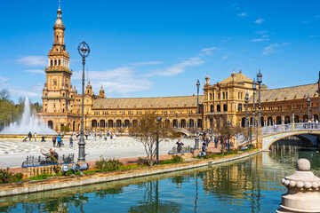 A view of the Plaza de Espana in Seville
