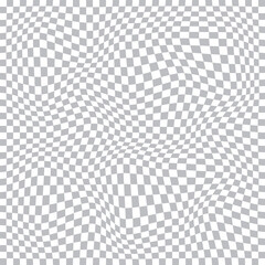 Ash and White distorted checkered background, retro pattern vector. EPS 10.