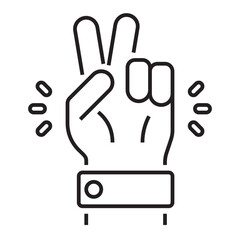 vector hand sign