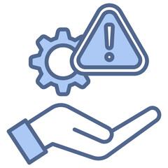 Risk Management Blue Icon