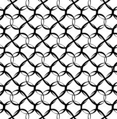 Ornement d&eacute;coratif Motif abstrait Symbole Infini Croix R&eacute;seau Noir et Blanc style Monogramme