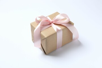 Beautiful gift box on white background