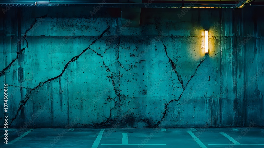 Poster abstract concrete wall: a captivating shot featuring an abstract concrete wall, marked by intriguing