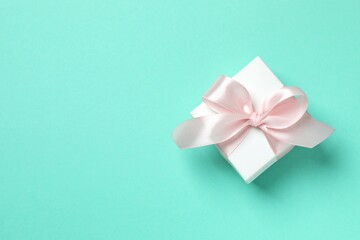 Beautiful gift box on white background