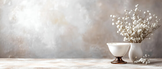 modern gray holly communion background; simple, elegant & bright christian church traditional sacrament photo