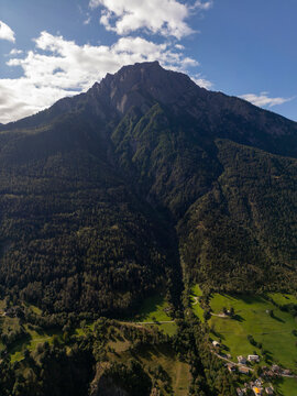 Majestic Mountain View in Brig, Switzerland's Alpine Landscape