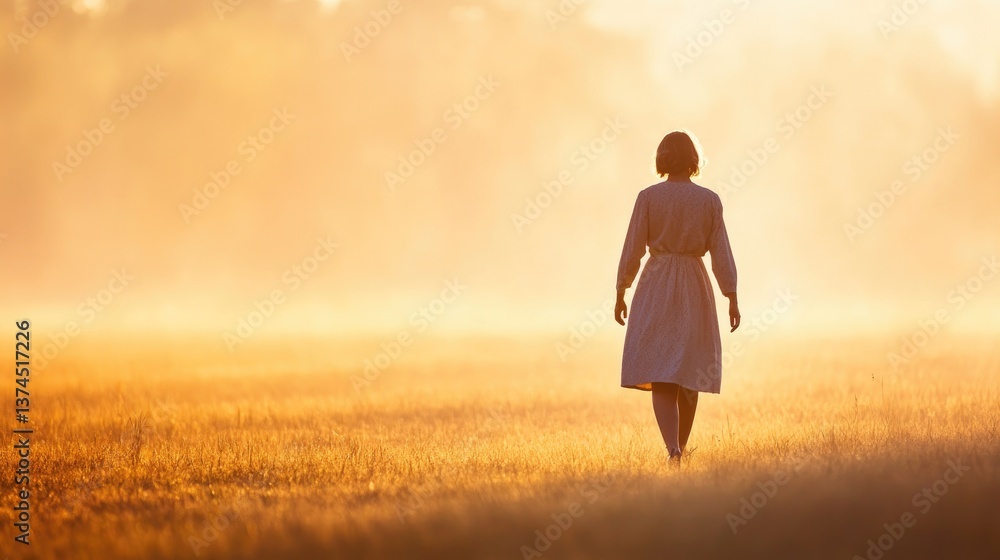 Poster capture hazy nostalgic scene with soft focus fading light and slightly abstract elements to evoke es