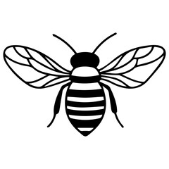 Obraz premium Flying Bee Design, Bee Clipart Design, Anthophila isolated, ‎Honey Bee Illustration, Cute Bee Graphics, isolated on white background 