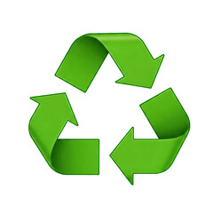 Fototapeta premium 3d render of a recycle symbol on a transparent background