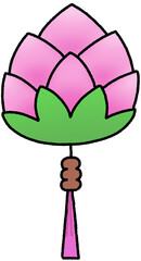 연꽃 모양 연등 일러스트