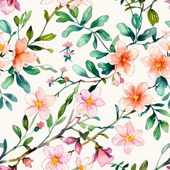Fototapeta premium seamless pattern - floral patterns