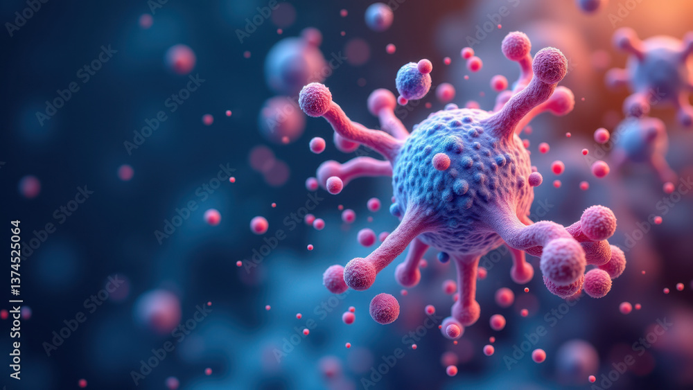Aufkleber high-resolution microscopic image of a glp-1 molecule, showcasing its complex structure with intrica