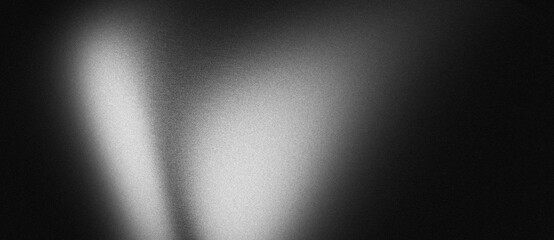 Dark grainy gradient background, black white monochrome abstract dark noise texture for banner poster and backdrop design