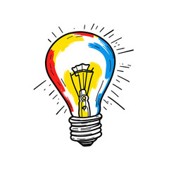 Colorful and Expressive Idea Symbol