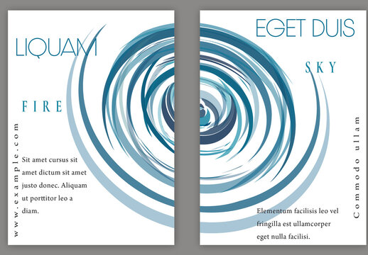 Flyer A4 with Futuristic Colored Abstract Geometric Shape