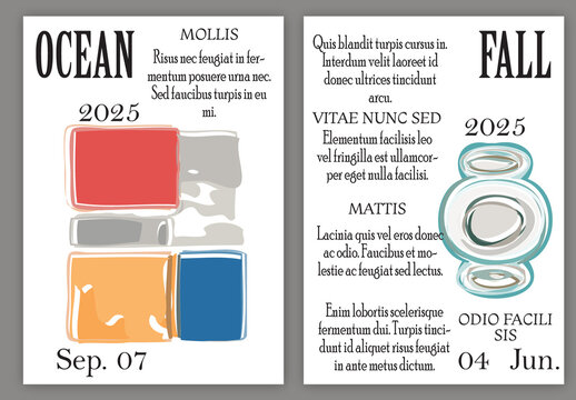 Flyer A4 Abstract Shape on White Background