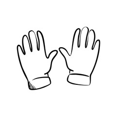 Obraz premium garden working gloves icon