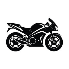 Fototapeta premium a sleek motorcycle silhouette on white background