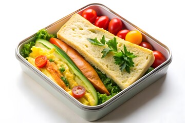 Grilled chicken breast with vegetables and salad on a plate