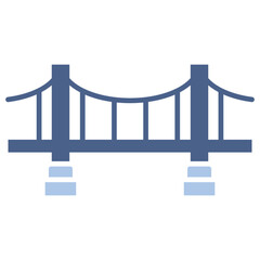 Bridge Flat Blue Icon
