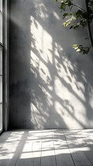 Sunlit Room with Leaf Shadows, and Calm.
