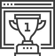website ranking flat line web icon