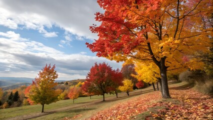autumn trees in the park