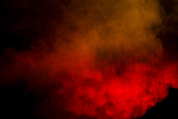 Obraz premium Purple and blue steam on a black background.