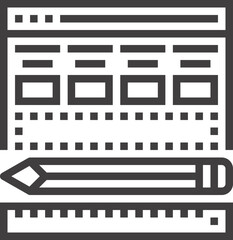 web design flat line web icon