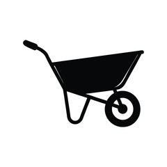 wheel barrow silhouette