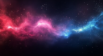 Colorful Cosmic Swirl With Stars and Nebula in Deep Space at Night