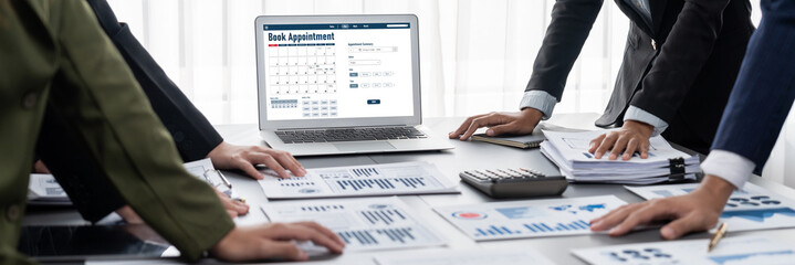 Online applointment booking calendar for brisk regristration on the internet website