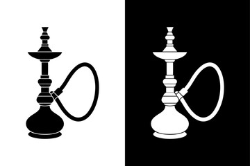 Fototapeta premium Elegant Hookah Silhouette Download Vector Graphic.