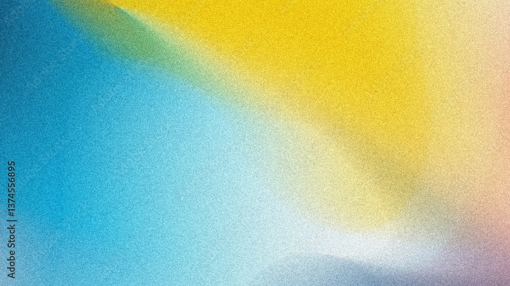 Poster abstract background featuring a blend of blue yellow and white colors creating a soft gradient effec