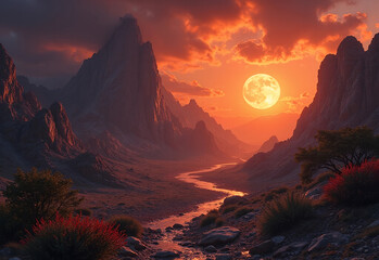 lush alien planet in a distant galaxy