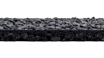 Porous Asphalt Surface Cross Section, Material Texture, Cut Out Transparent