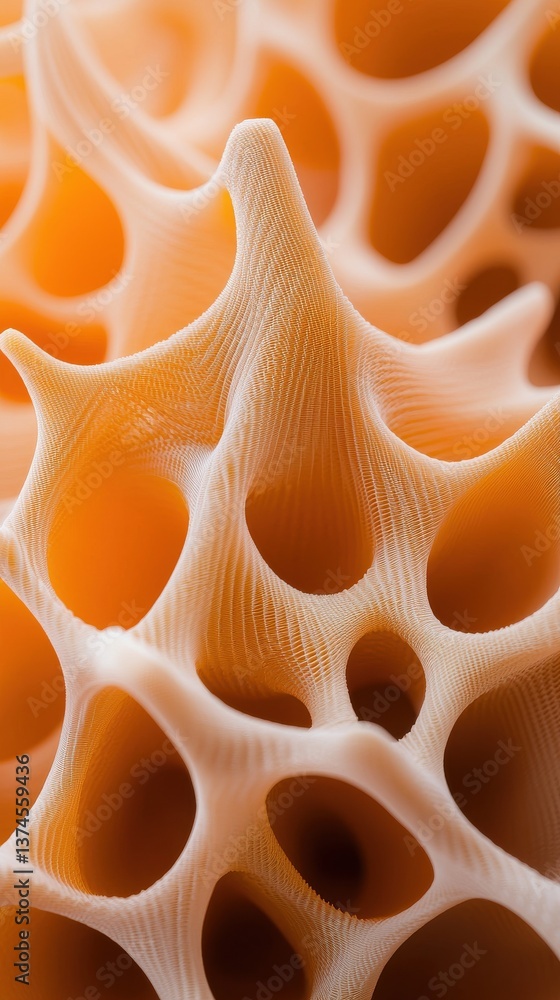 Poster stunning macro shot of complex cellular structure with organic shape and color