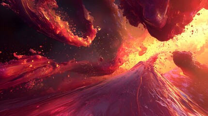3D Abstract Landscape Art