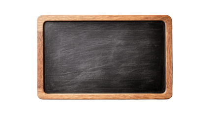 Clean Blackboard with Wooden Frame, cut out transparent