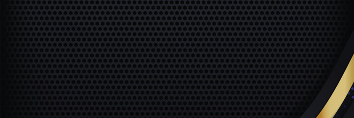 Abstract Black Background with Gold Accents