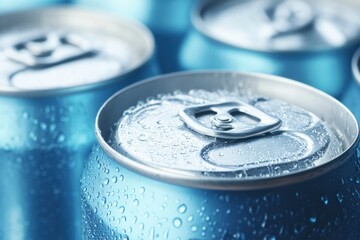 Crushed aluminum cans stacked for recycling at a processing facility Generative AI