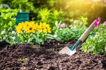 Composting bin in backyard garden fosters eco friendly practices Generative AI