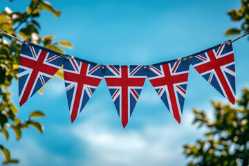 A lively British summer fete, vibrant and festive, cultural theme