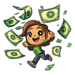 Dollar Money Vector Illustration. Dollar Bill note money. us dollar currency